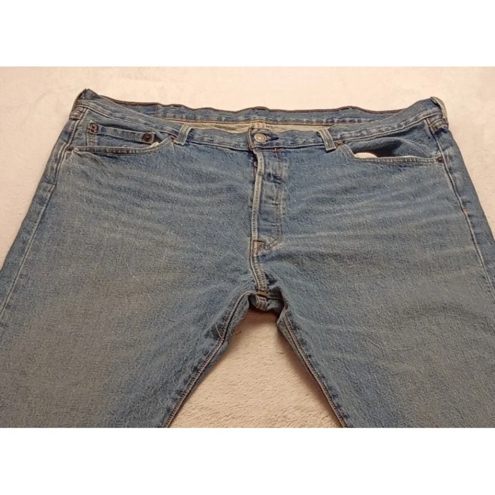 Levis 501 Original Fit Men's Blue Denim Straight Leg Button Fly Jeans 38x30